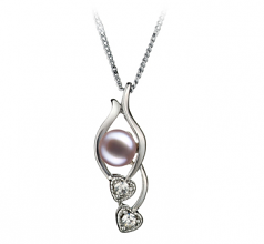 7-8mm di Perle Acqua Dolce Pendente en Eudora Lavanda