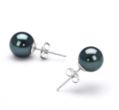 7.5-8mm Akoya Giapponese Orecchini en Nero