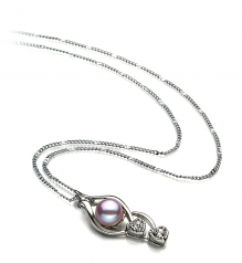7-8mm di Perle Acqua Dolce Pendente en Eudora Lavanda