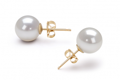 8-9mm Akoya Giapponese Orecchini en Bianco