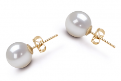 8-9mm Akoya Giapponese Orecchini en Bianco