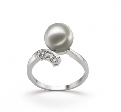 8-9mm Akoya Giapponese Anello en Grazia Bianco