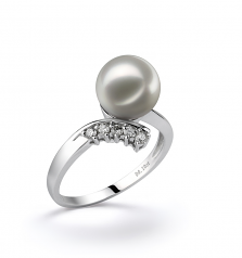 8-9mm Akoya Giapponese Anello en Grazia Bianco
