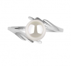 6-7mm Akoya Giapponese Anello en Daronia Bianco