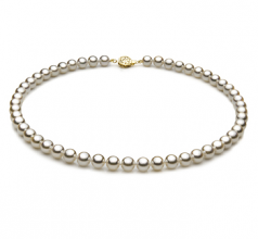 7-7.5mm Akoya Giapponese Collana en Bianco