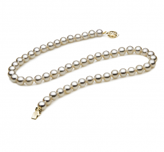 7-7.5mm Akoya Giapponese Collana en Bianco
