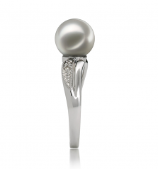 7-8mm Akoya Giapponese Anello en Carolina Bianco