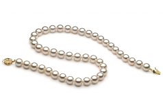 8-8.5mm Akoya Giapponese Collana en Bianco