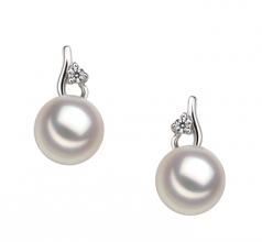7-8mm Akoya Giapponese Orecchini en Melissa Bianco