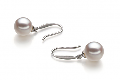7-8mm Akoya Giapponese Orecchini en Yoko Bianco