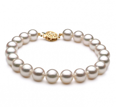 8-9mm Akoya Giapponese Bracciale en Bianco
