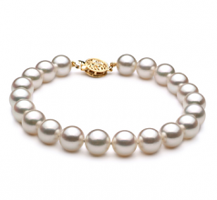 8-9mm AA Quality Akoya Giapponese Bracciale in Bianco