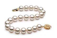 8-9mm Akoya Giapponese Bracciale en Bianco