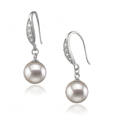 8-9mm Akoya Giapponese Orecchini en Jacy Bianco