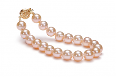 8.5-9mm di Perle Acqua Dolce Bracciale en Rosa
