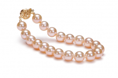 8.5-9mm AAAA Quality di Perle Acqua Dolce Bracciale in Rosa