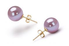 9-10mm di Perle Acqua Dolce Orecchini en Lavanda