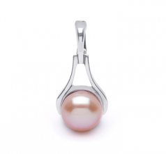 9-10mm AA Quality di Perle Acqua Dolce Pendente in Esaltazione Rosa