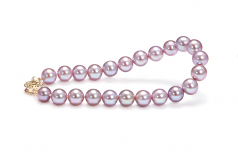 7-8mm di Perle Acqua Dolce Bracciale en Lavanda