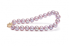 7-8mm AAAA Quality di Perle Acqua Dolce Bracciale in Lavanda