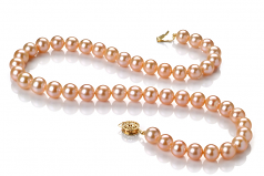 8.5-9.5mm AAA Quality di Perle Acqua Dolce Collana in Rosa