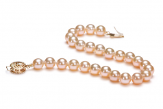6-6.5mm di Perle Acqua Dolce Bracciale en Rosa