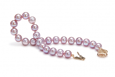 6-7mm di Perle Acqua Dolce Bracciale en Lavanda