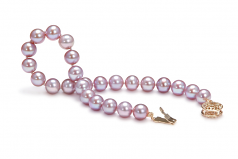 6-7mm AAAA Quality di Perle Acqua Dolce Bracciale in Lavanda