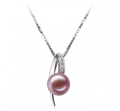 7-8mm di Perle Acqua Dolce Pendente en Destina Lavanda