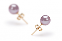 6-7mm di Perle Acqua Dolce Orecchini en Lavanda