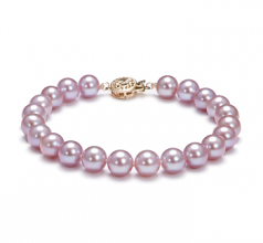 7.5-8mm di Perle Acqua Dolce Bracciale en Lavanda