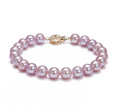 7.5-8mm AAA Quality di Perle Acqua Dolce Bracciale in Lavanda