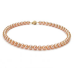 7-8mm di Perle Acqua Dolce Collana en Rosa