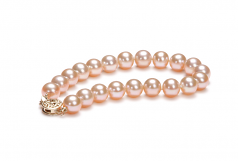 8.5-9.5mm AAA Quality di Perle Acqua Dolce Bracciale in Rosa