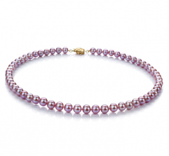 6-7mm di Perle Acqua Dolce Collana en Lavanda