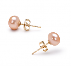 6-7mm di Perle Acqua Dolce Parure en Rosa