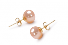 7-8mm di Perle Acqua Dolce Orecchini en Rosa