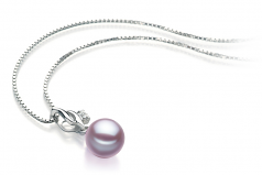 7-8mm di Perle Acqua Dolce Pendente en Zalina Lavanda