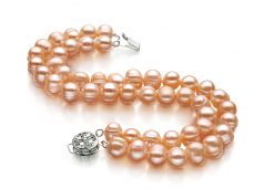 6-7mm A Quality di Perle Acqua Dolce Bracciale in Evelina Rosa