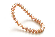6-7mm di Perle Acqua Dolce Bracciale en Beatitudine Rosa