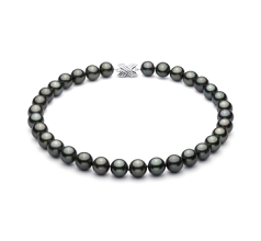 12-12.9mm Di Tahiti Collana en Nero