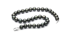 12-12.9mm Di Tahiti Collana en Nero