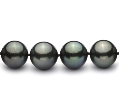 12-12.9mm Di Tahiti Collana en Nero