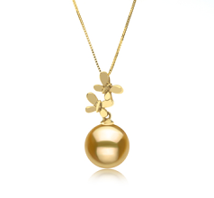 10-11mm Dei Mari del Sud Pendente en Barbara Oro