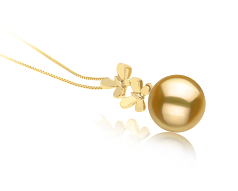 10-11mm Dei Mari del Sud Pendente en Barbara Oro