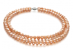 6-7mm di Perle Acqua Dolce Parure en Kayra Rosa