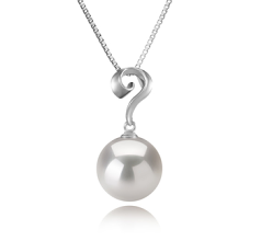 11-12mm di Perle Acqua Dolce - Edison Pendente en Lorna Bianco