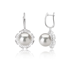 12-13mm di Perle Acqua Dolce - Edison Orecchini en Edison Blenda Bianco