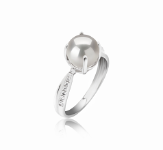 7.5-8mm di Perle Acqua Dolce Anello en Forever Bianco