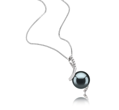9-10mm Di Tahiti Pendente en Mathilde Nero